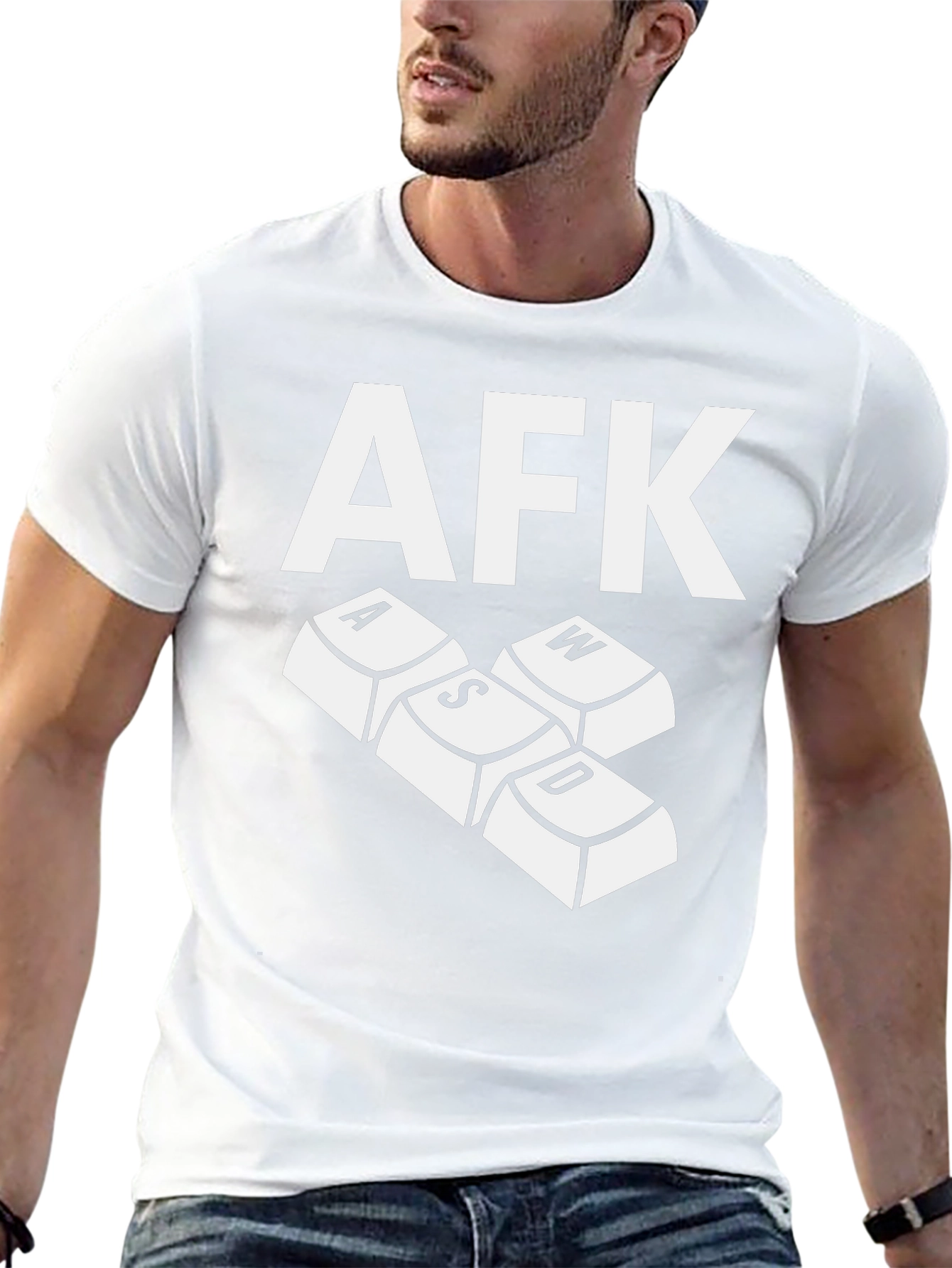 AFK Gamer T-Shirt - Keyboard WASD Design