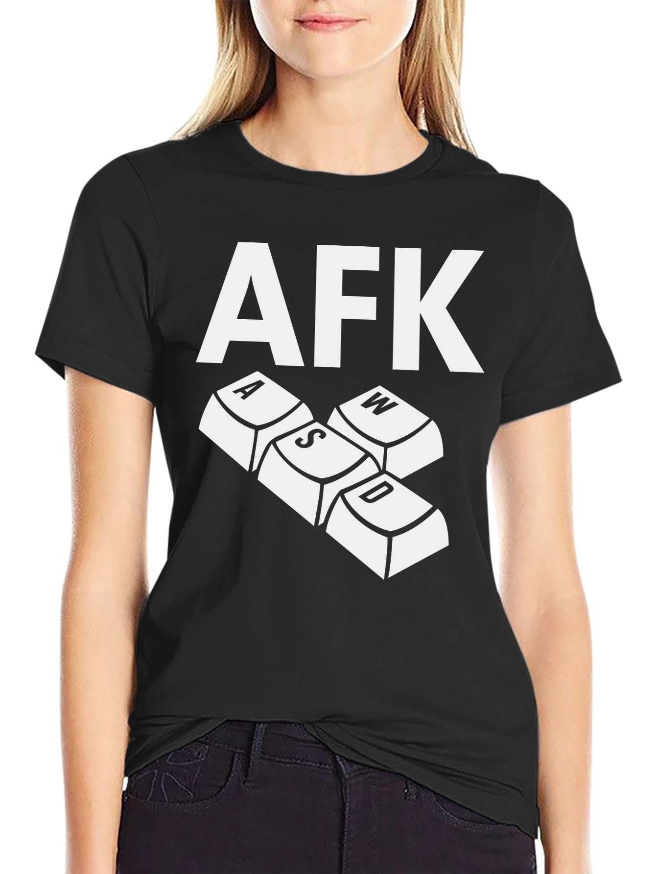 AFK Gamer T-Shirt - Keyboard WASD Design