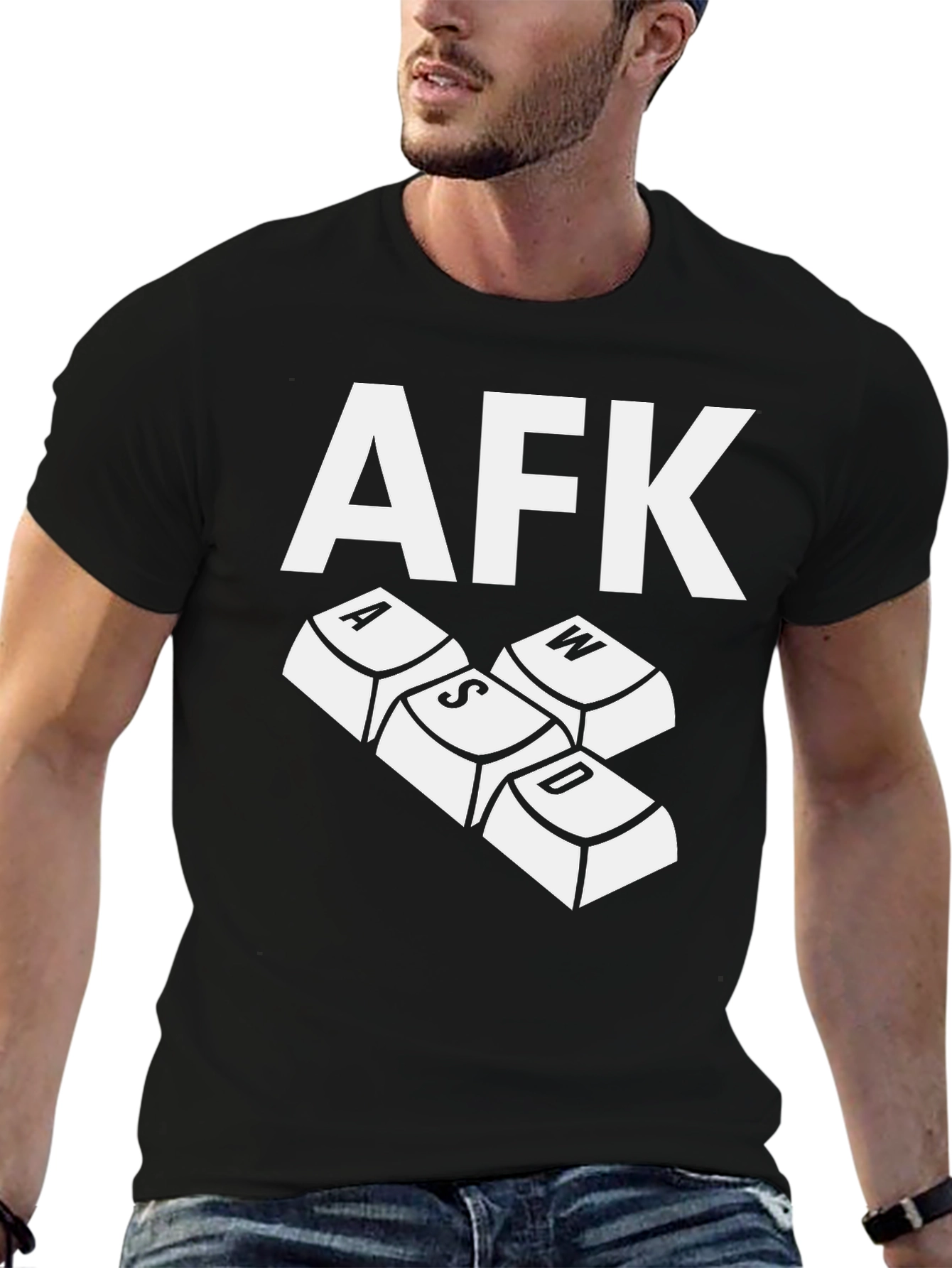 AFK Gamer T-Shirt - Keyboard WASD Design