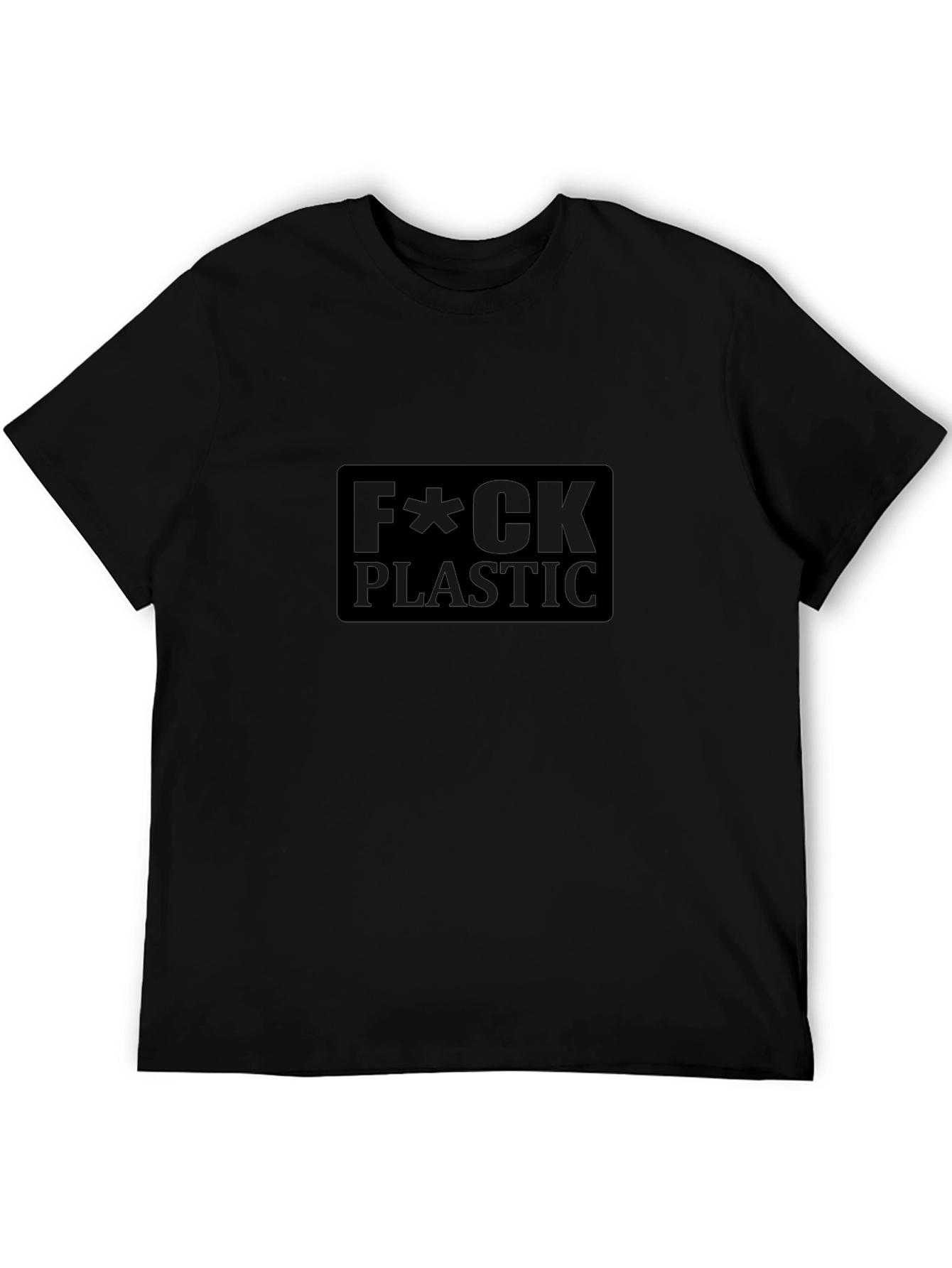 F*ck Plastic Black Graphic Tee - Eco-Friendly Statement Shirt