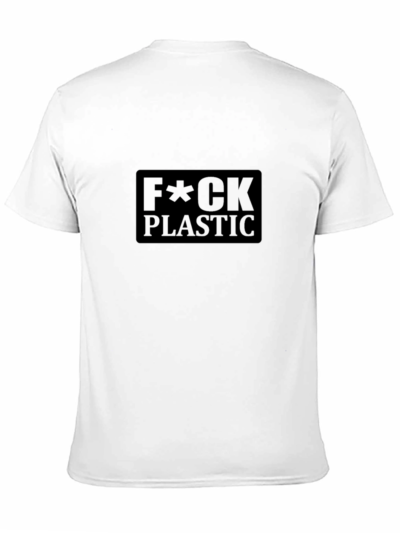F*ck Plastic Black Graphic Tee - Eco-Friendly Statement Shirt