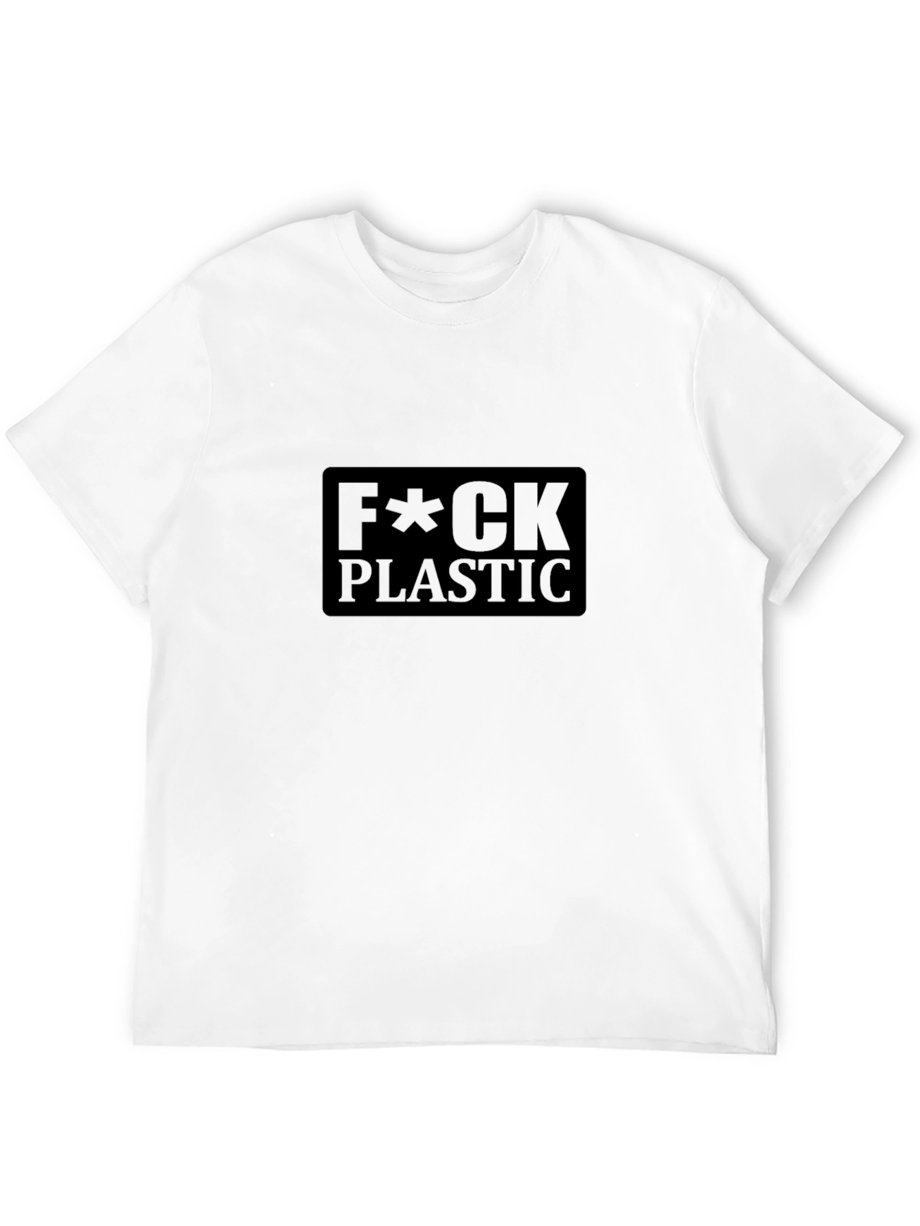 F*ck Plastic Black Graphic Tee - Eco-Friendly Statement Shirt