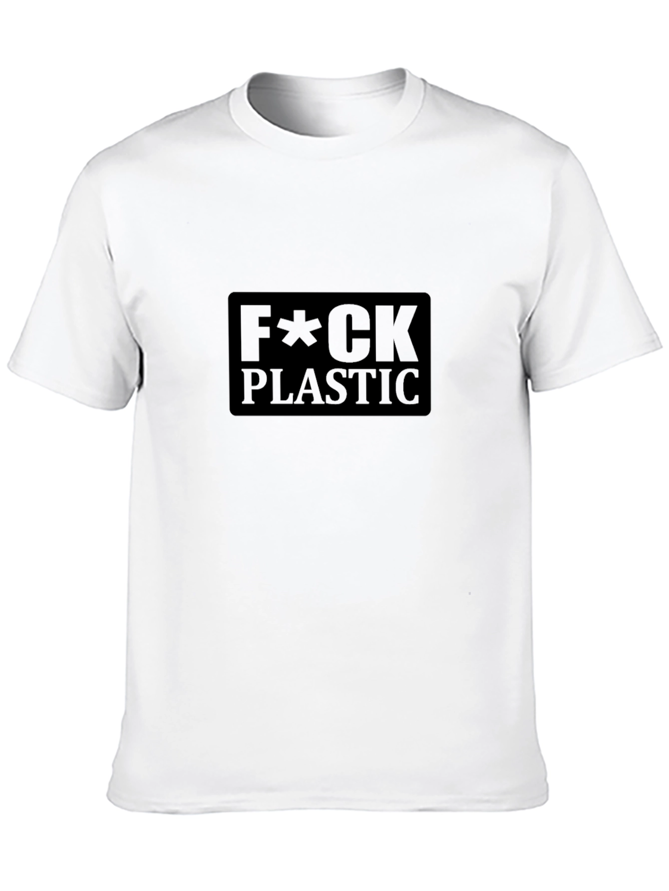 F*ck Plastic Black Graphic Tee - Eco-Friendly Statement Shirt