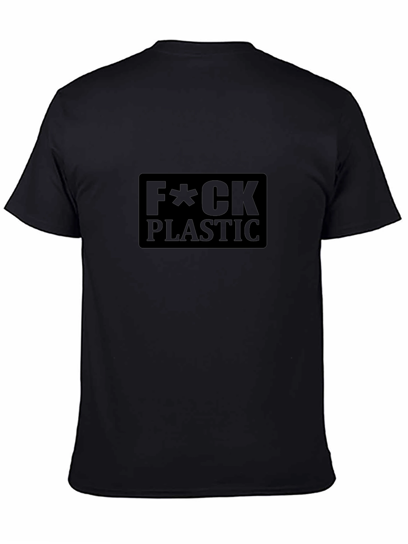 F*ck Plastic Black Graphic Tee - Eco-Friendly Statement Shirt