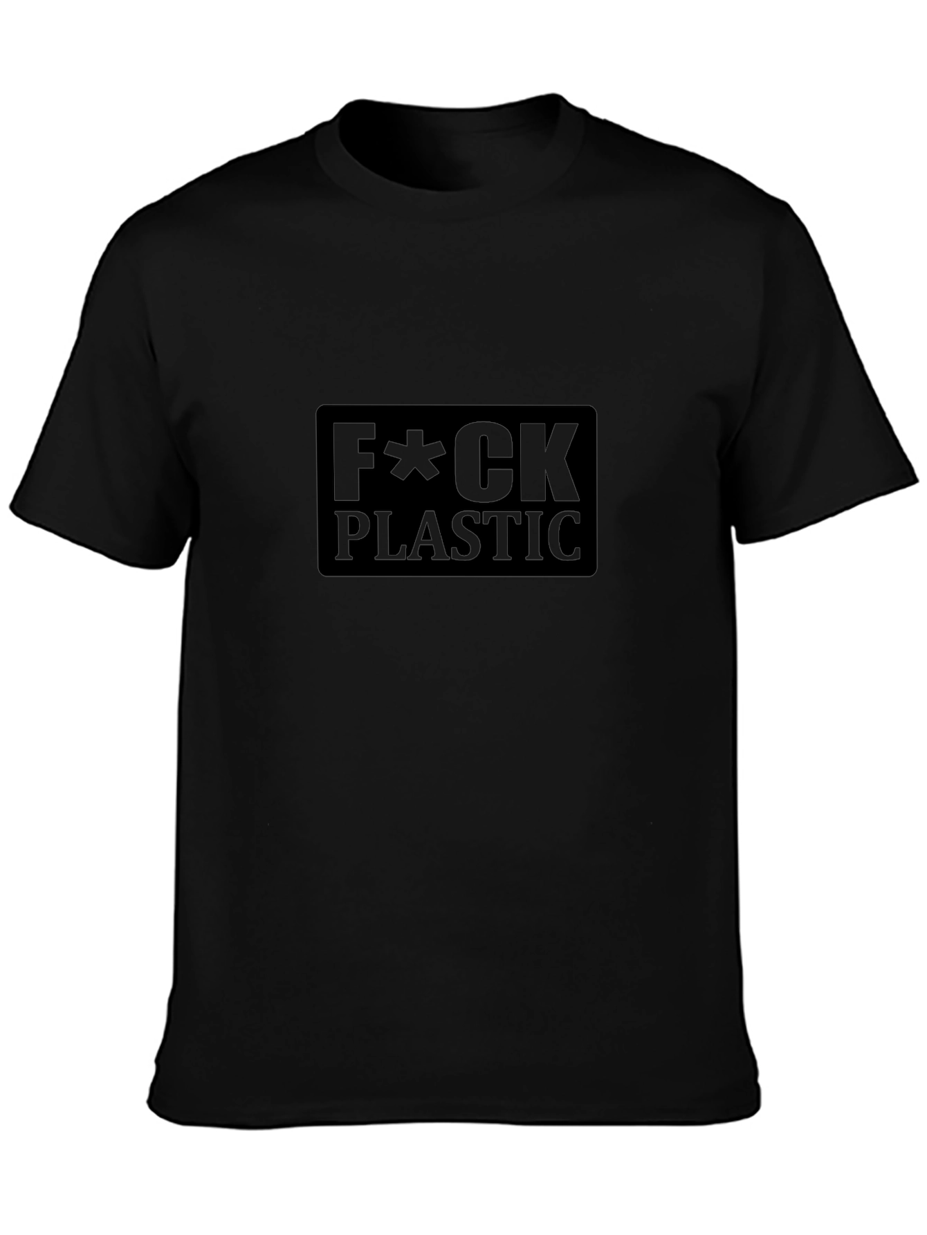 F*ck Plastic Black Graphic Tee - Eco-Friendly Statement Shirt